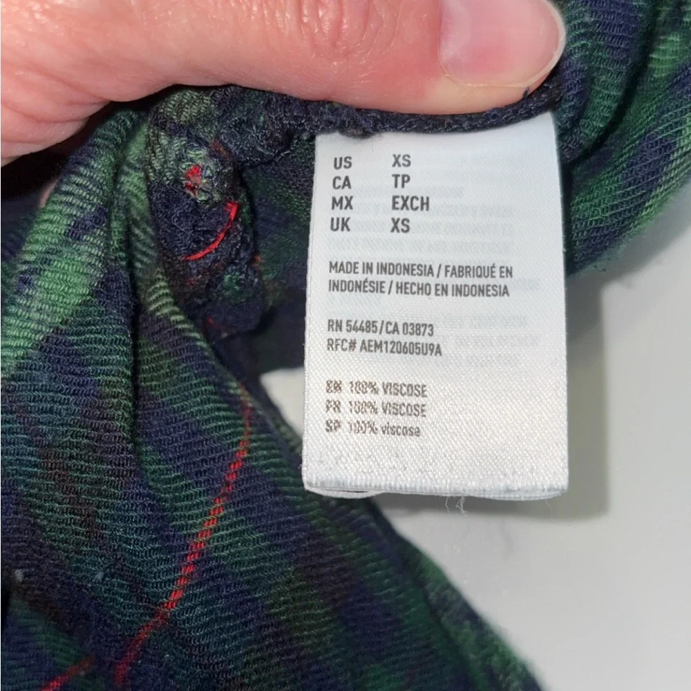 American Eagle Outfitters Blue and Green Plaid flannel - Picture 4 of 4